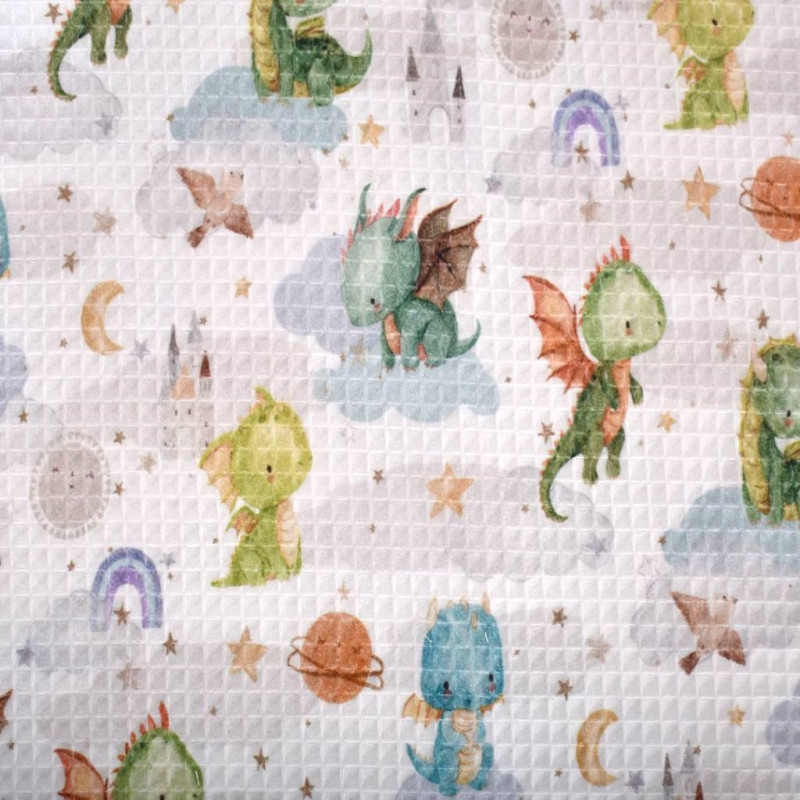 Printed Honeycomb TAOKI White / Green
